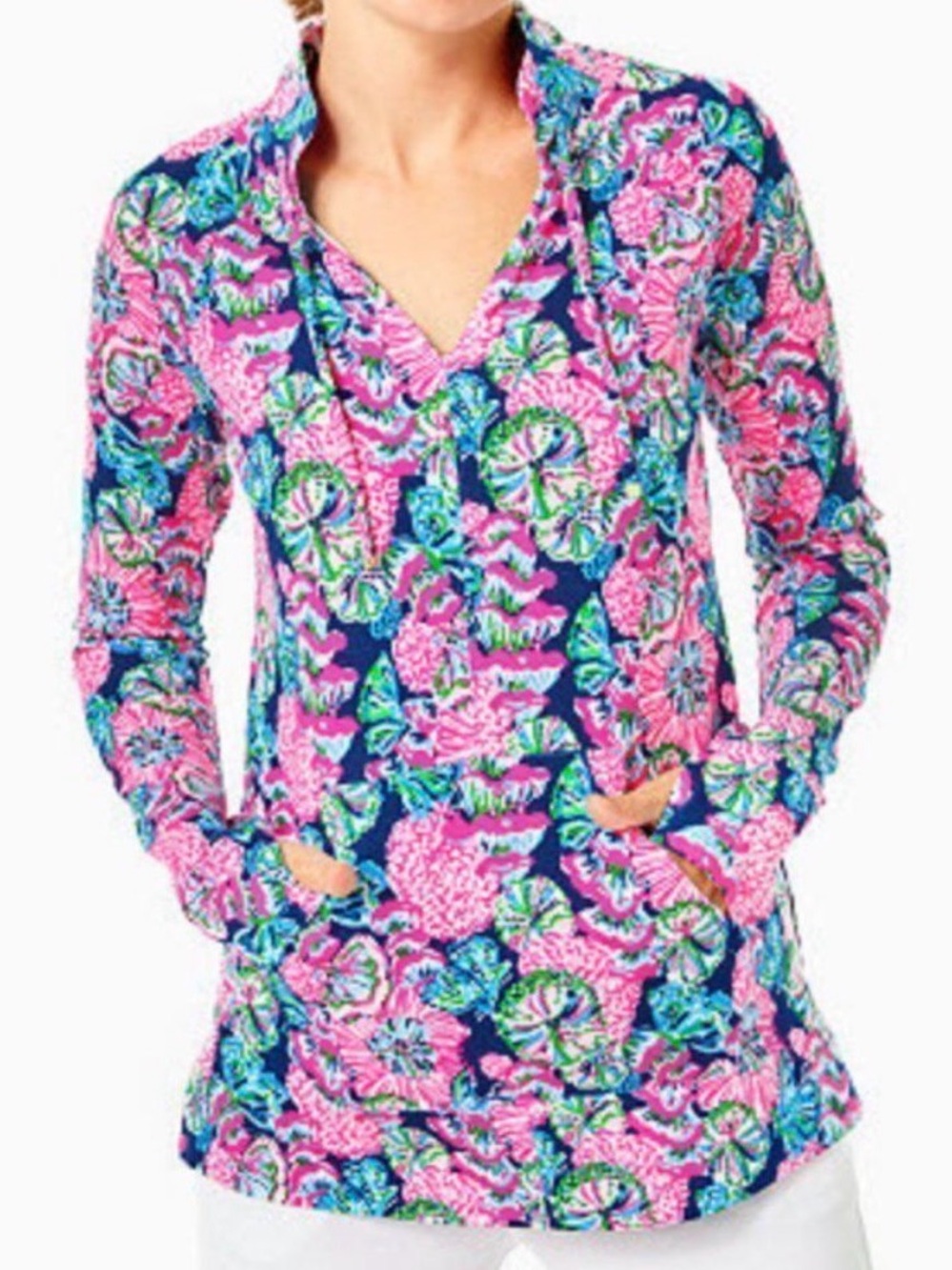 Lilly Pulitzer Cassi Popover Tunic, XXL - Picture 3 of 3